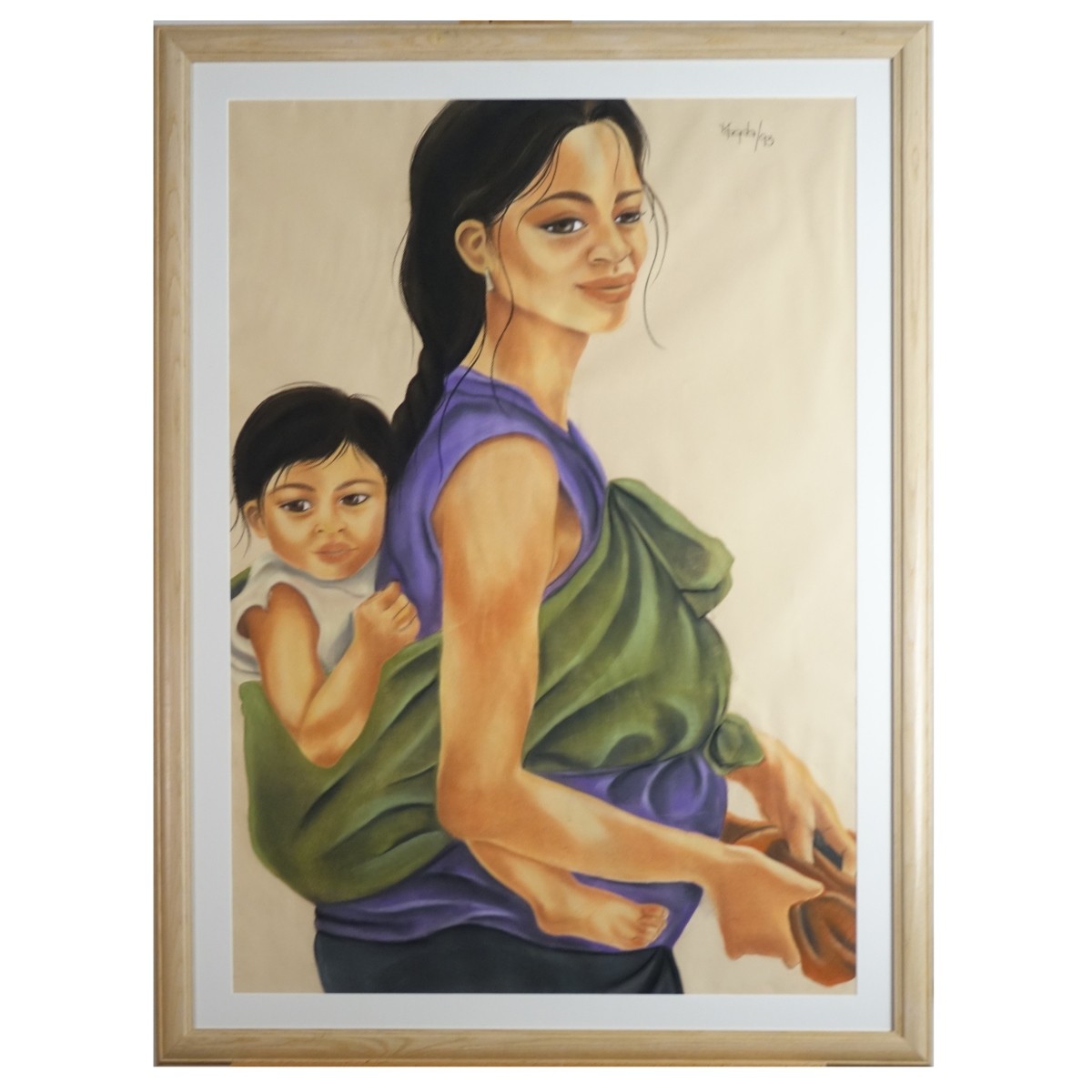 Southeast Asian School Pastel Drawing