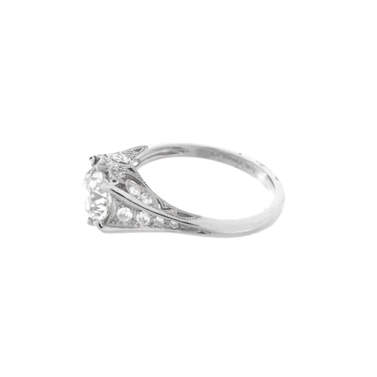 Diamond and Platinum Ring