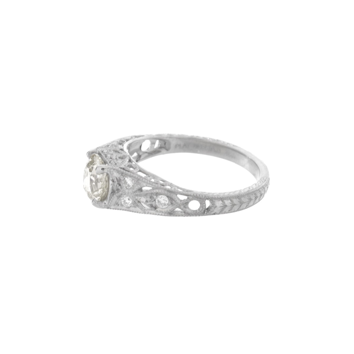 Diamond and Platinum Ring