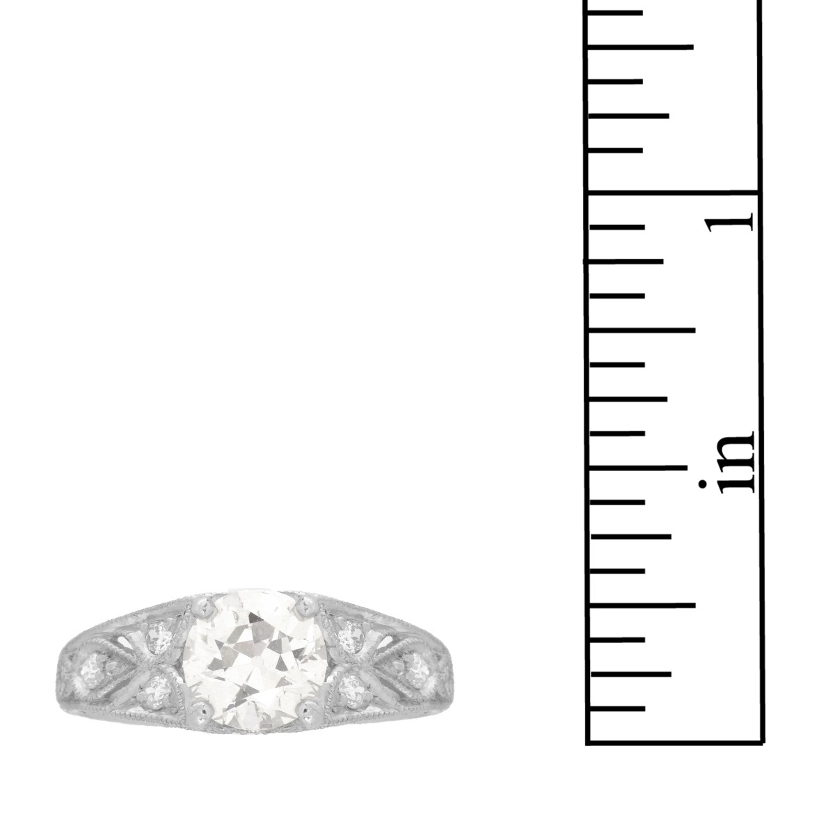 Diamond and Platinum Ring