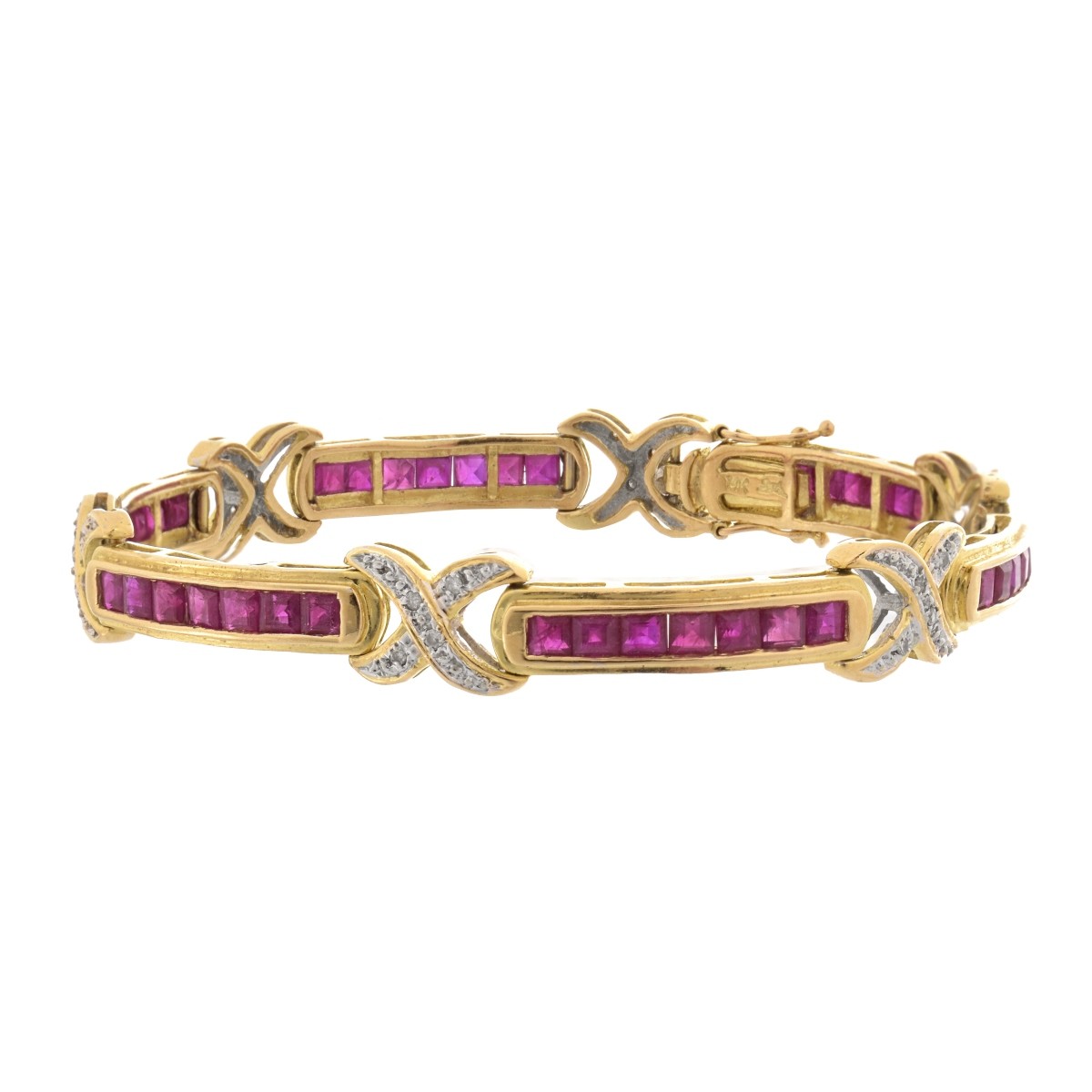 Ruby, Diamond and 14K Bracelet