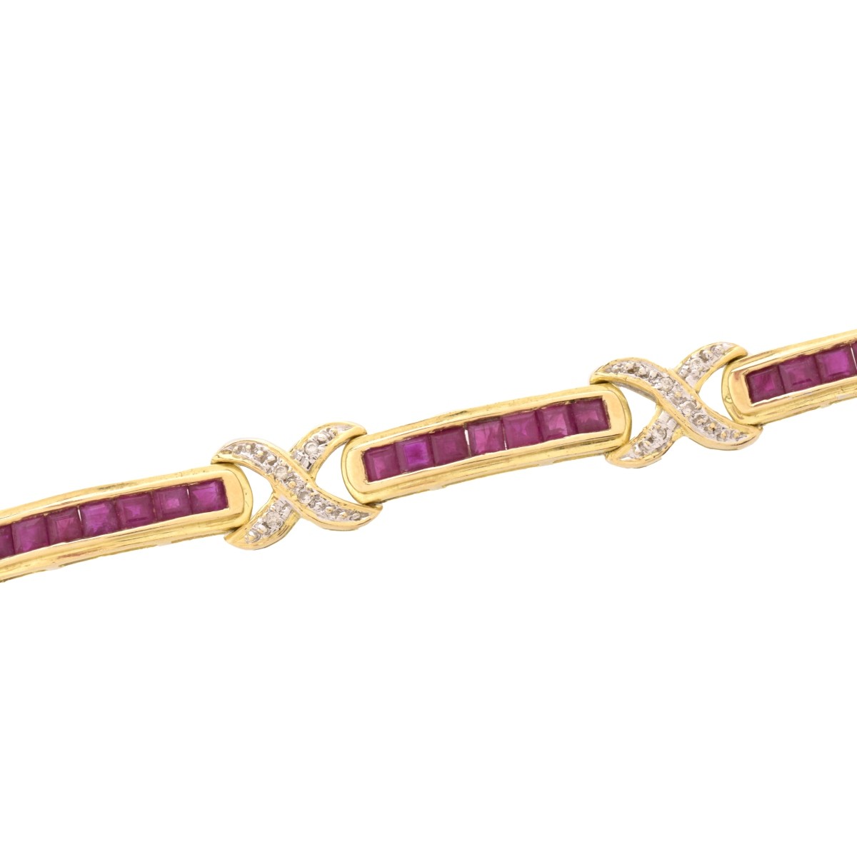 Ruby, Diamond and 14K Bracelet