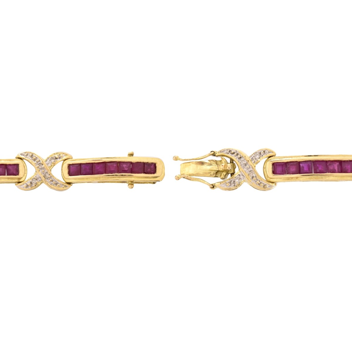 Ruby, Diamond and 14K Bracelet