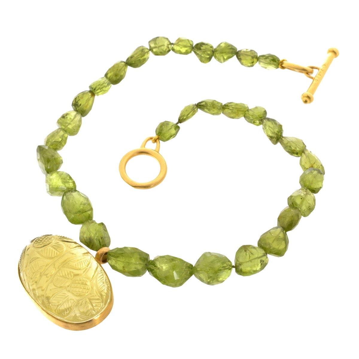 Peridot and Citrine Necklace