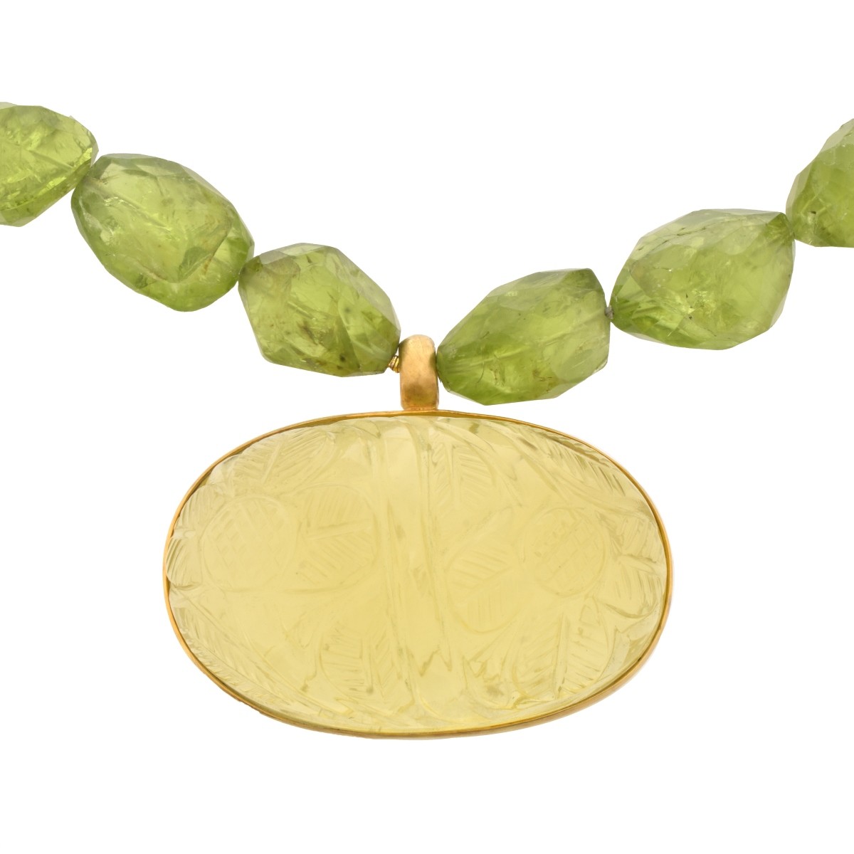 Peridot and Citrine Necklace