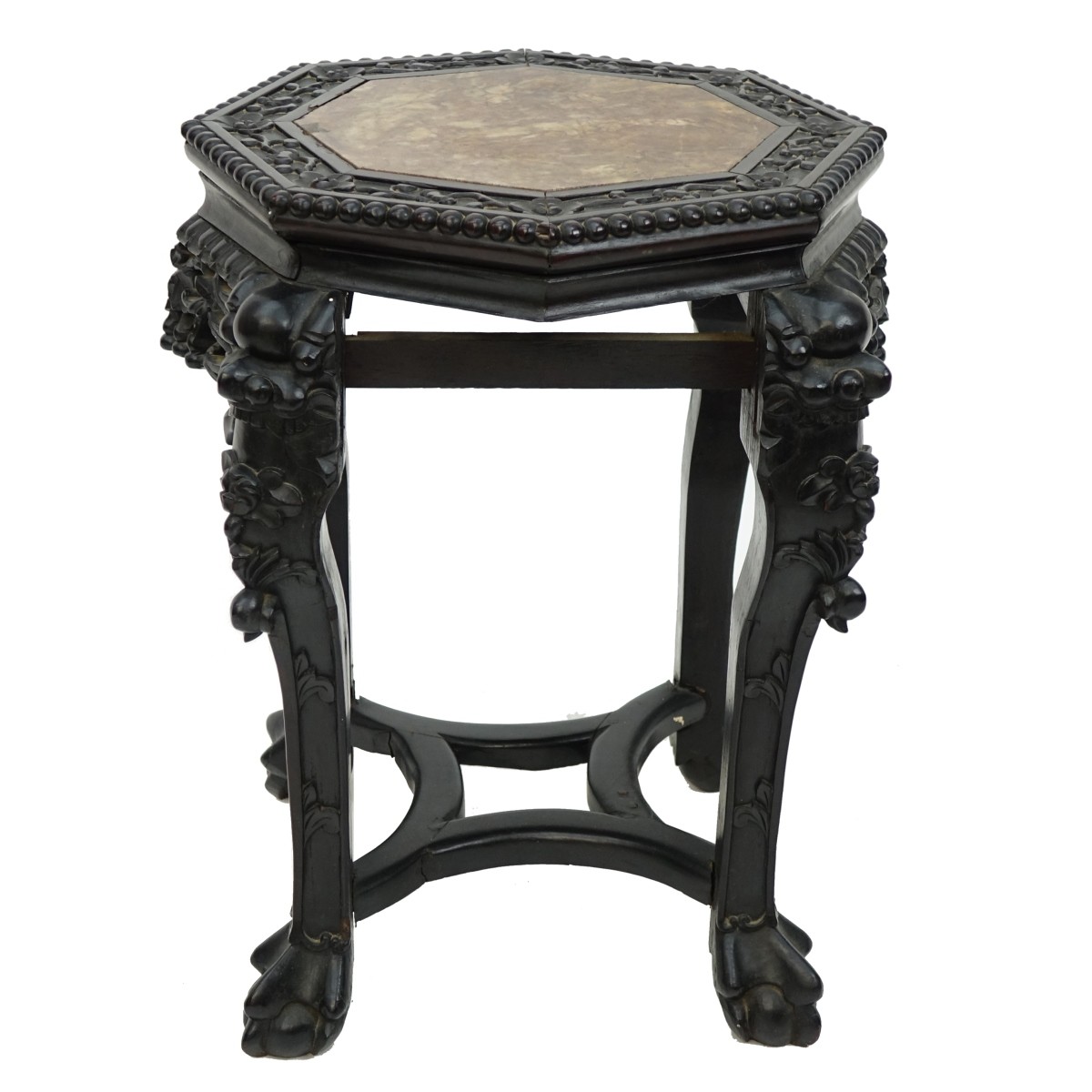 Chinese Marble Top Plant Stand