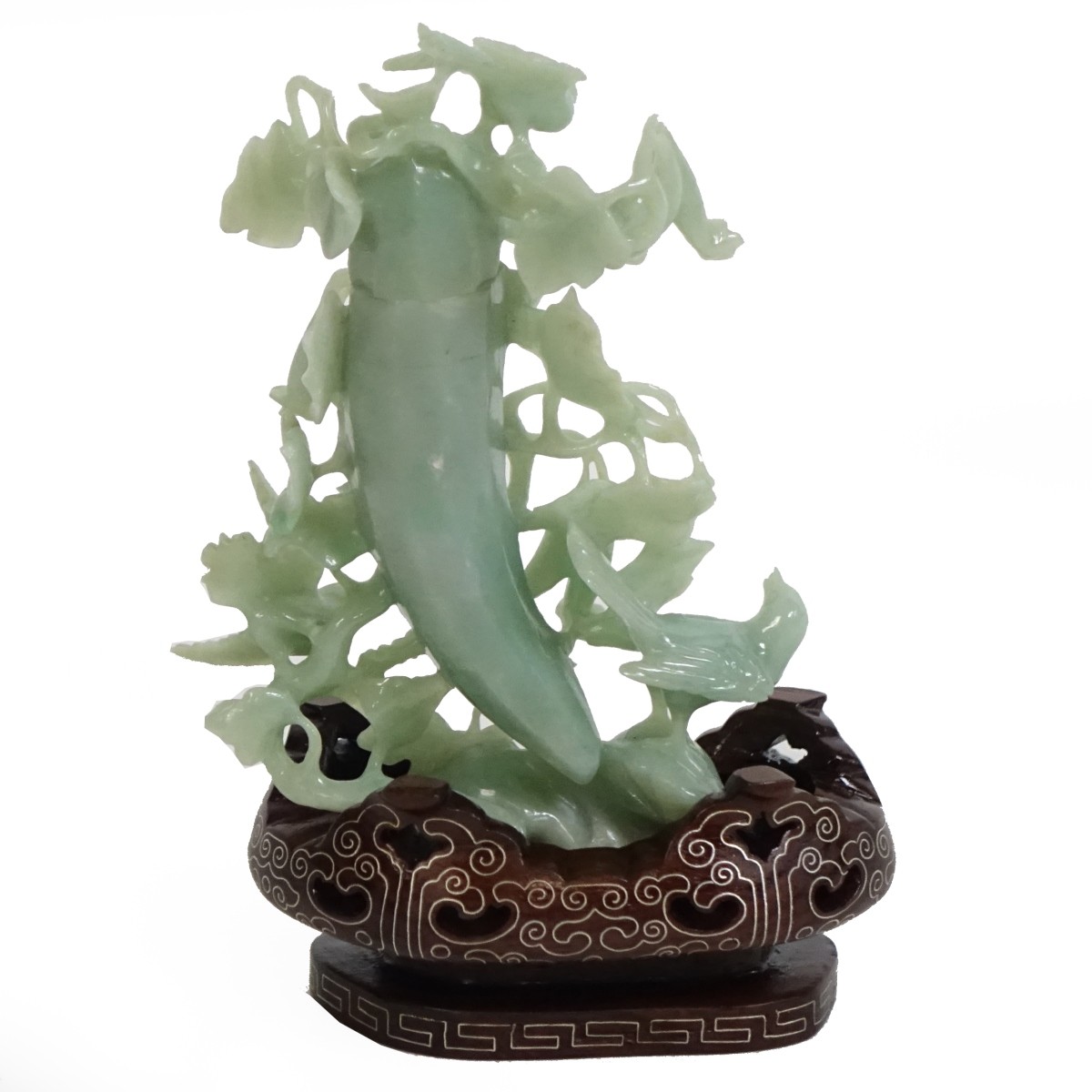 Chinese Carved Jade Covered Censor