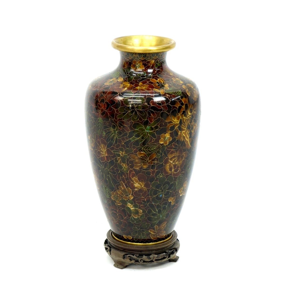 Vintage Chinese Cloisonne Enamel Vase