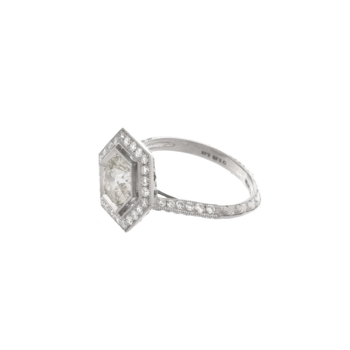 Diamond and Platinum Ring