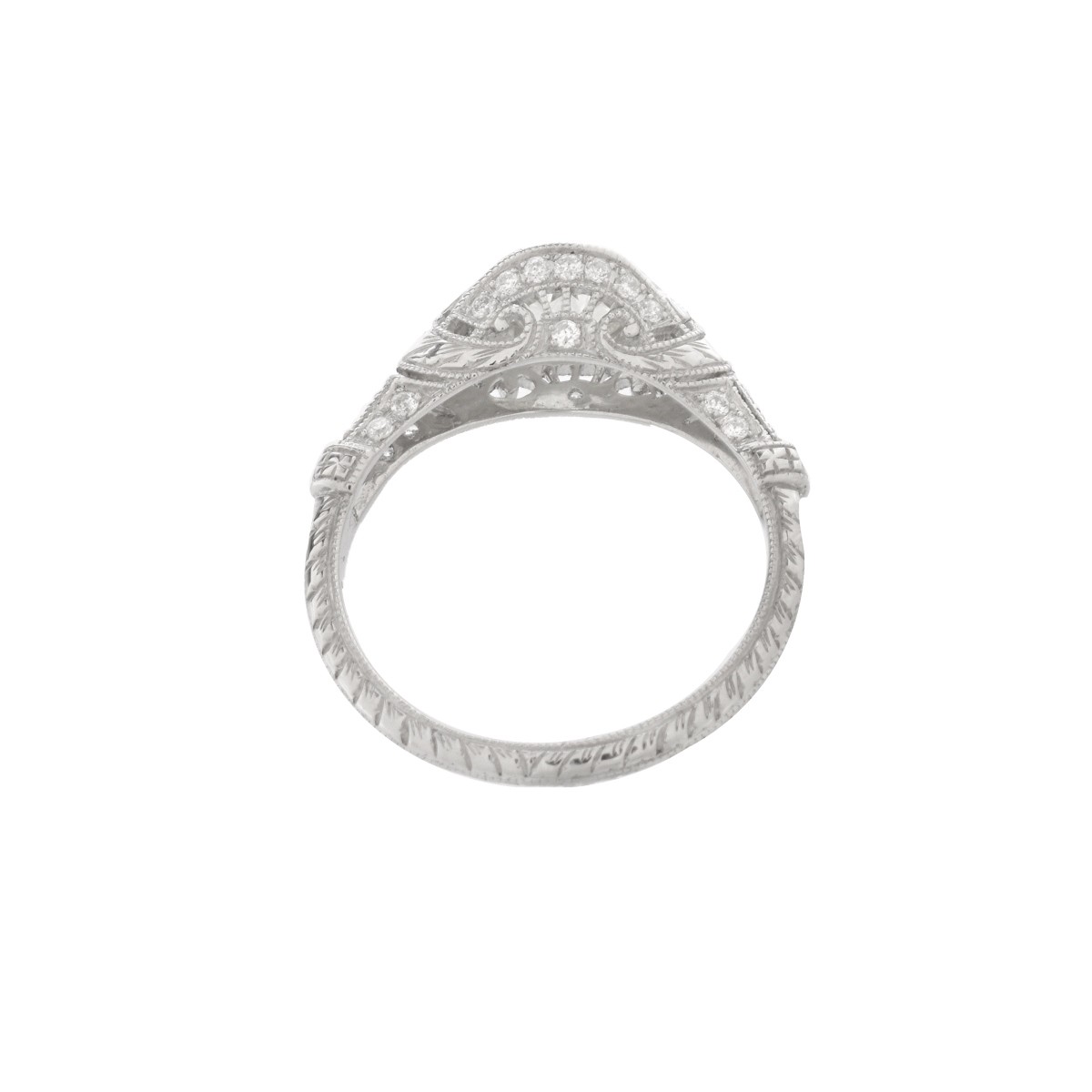 Diamond and Platinum Ring