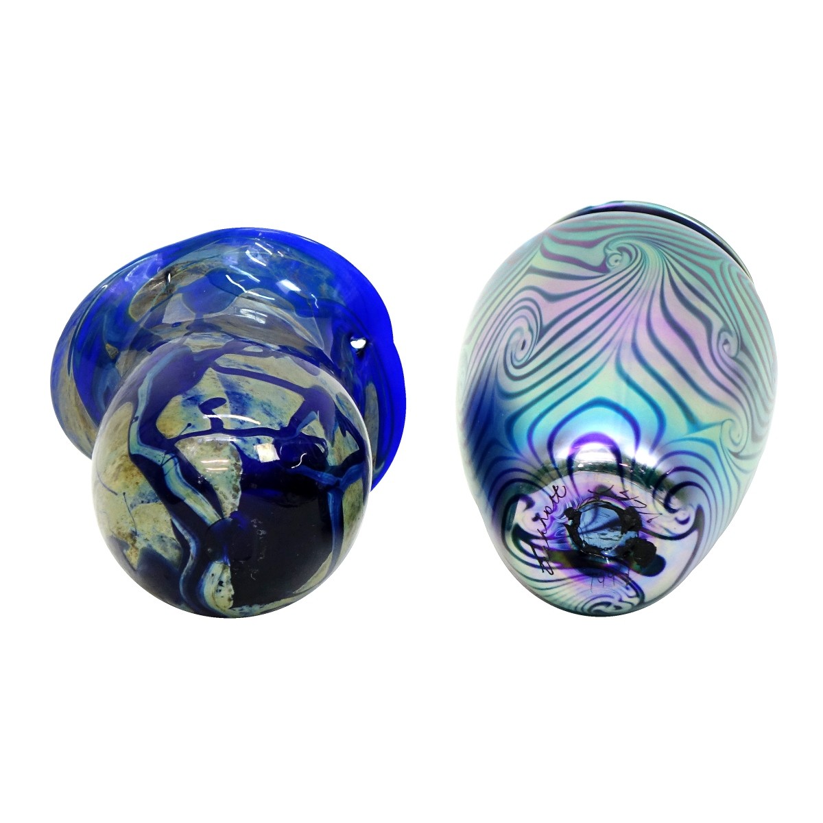 Two (2) Art Glass Vases
