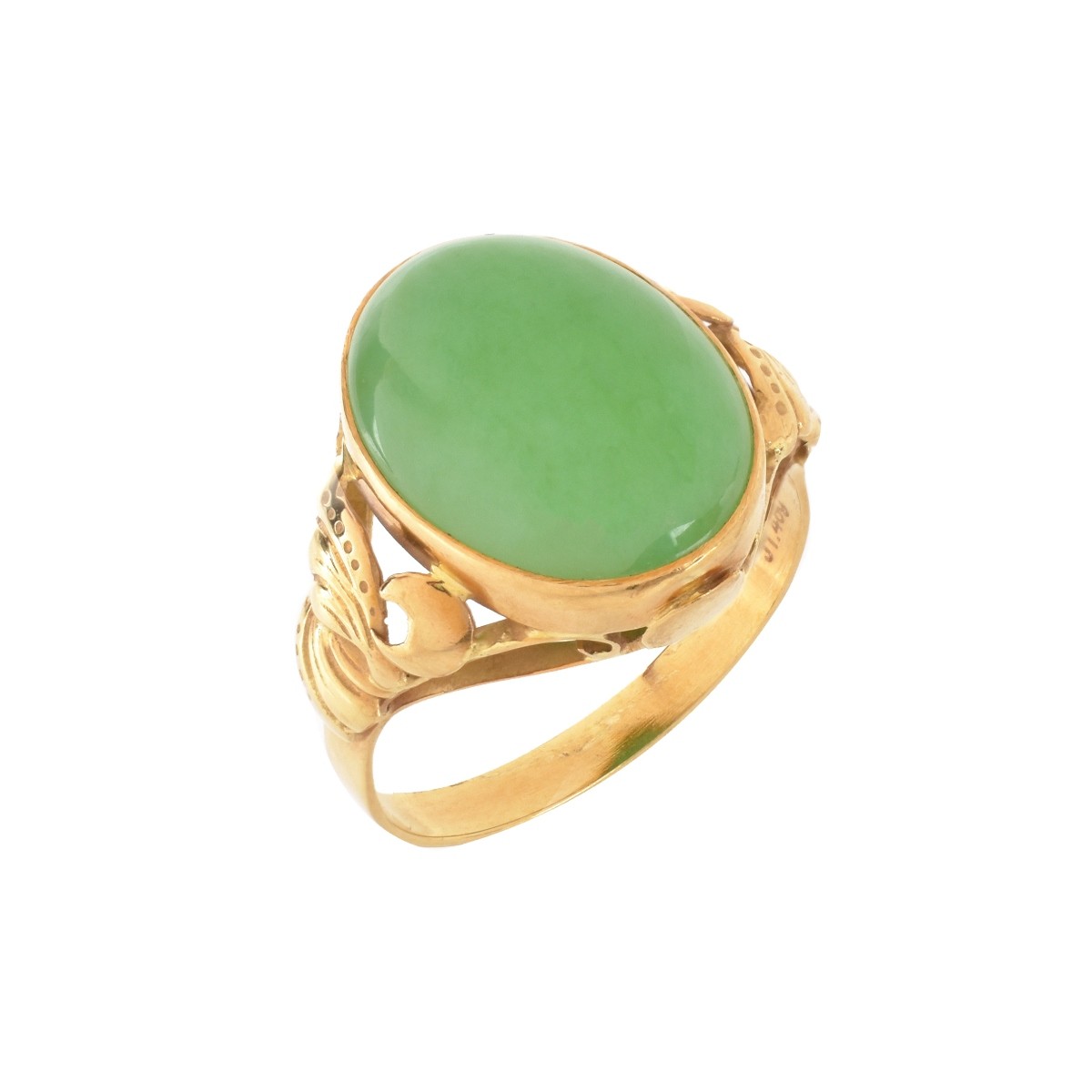 Chinese Jade and 18K Ring