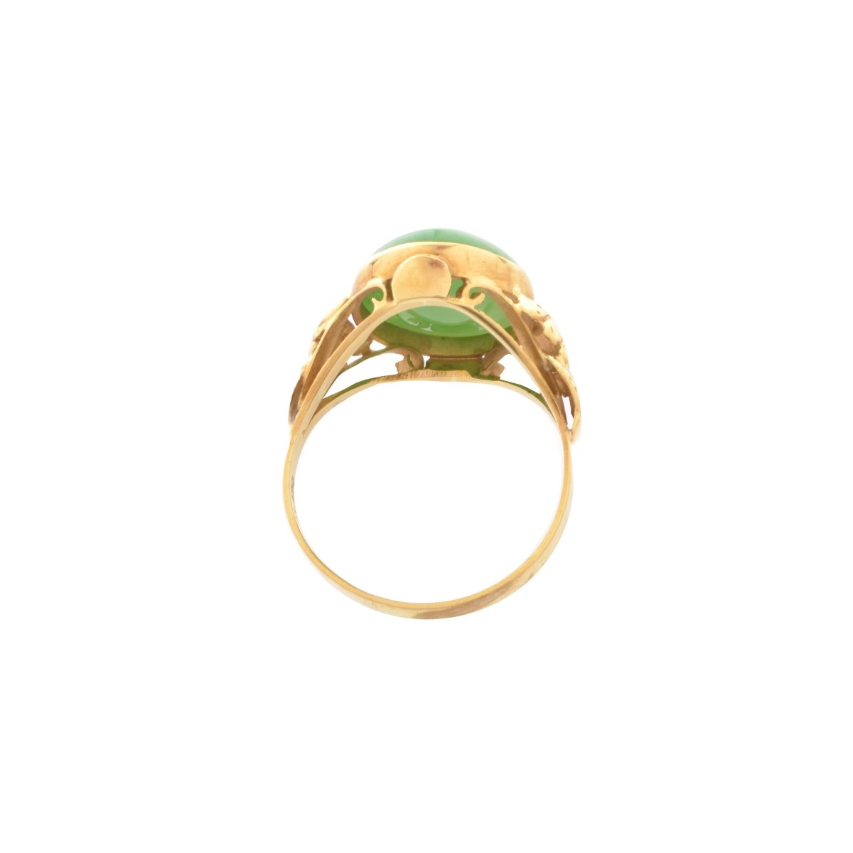 Chinese Jade and 18K Ring