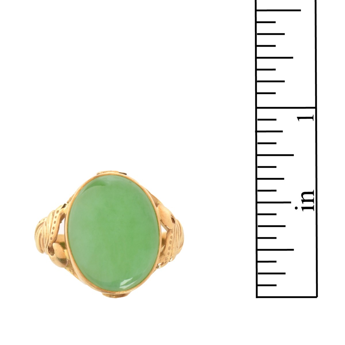 Chinese Jade and 18K Ring