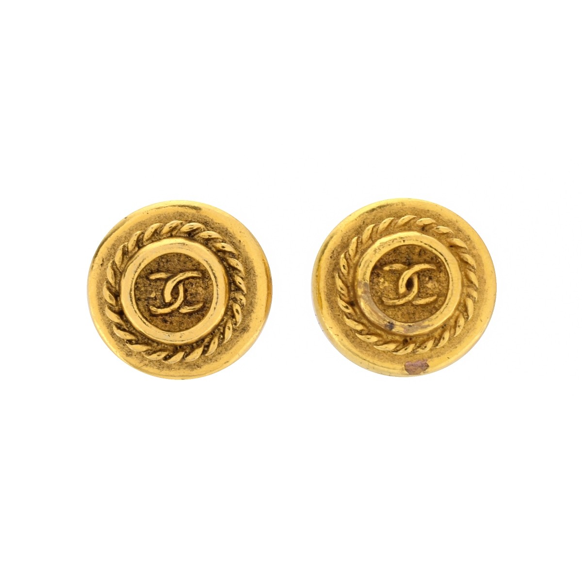 Pair of Chanel Monogrammed Earrings