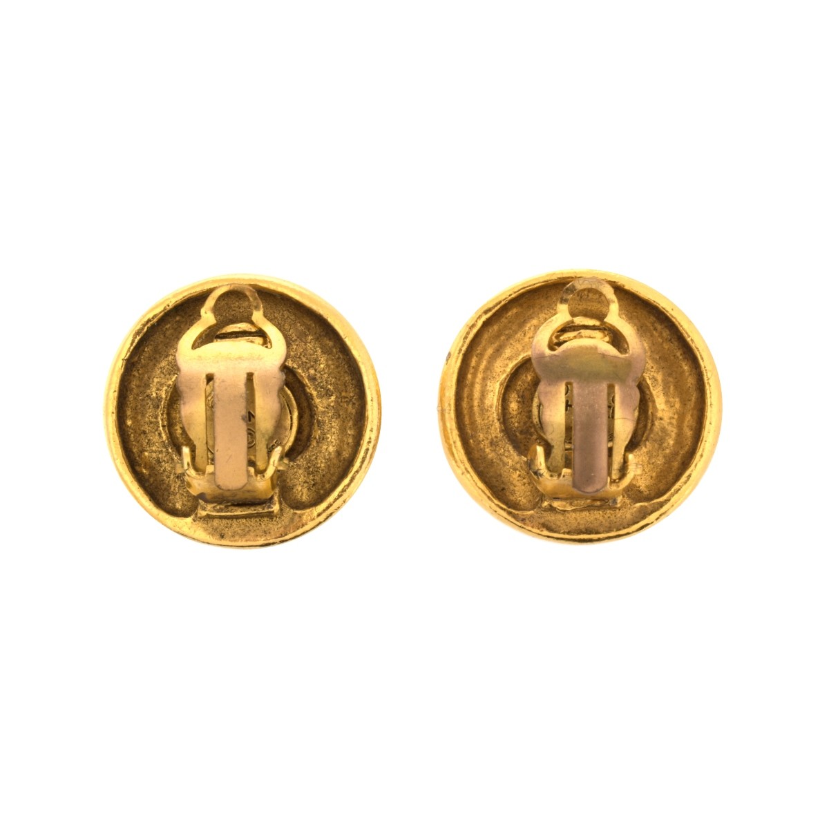 Pair of Chanel Monogrammed Earrings