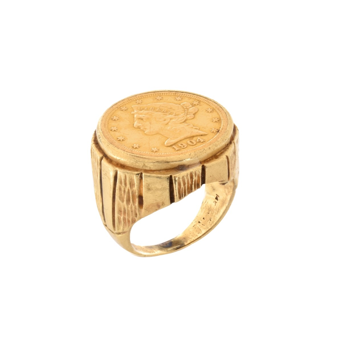 US $5 Gold Coin Ring
