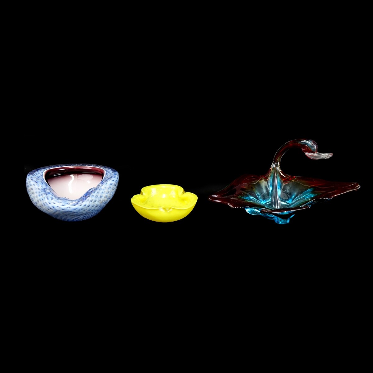 (3) Murano Art Glass Tableware