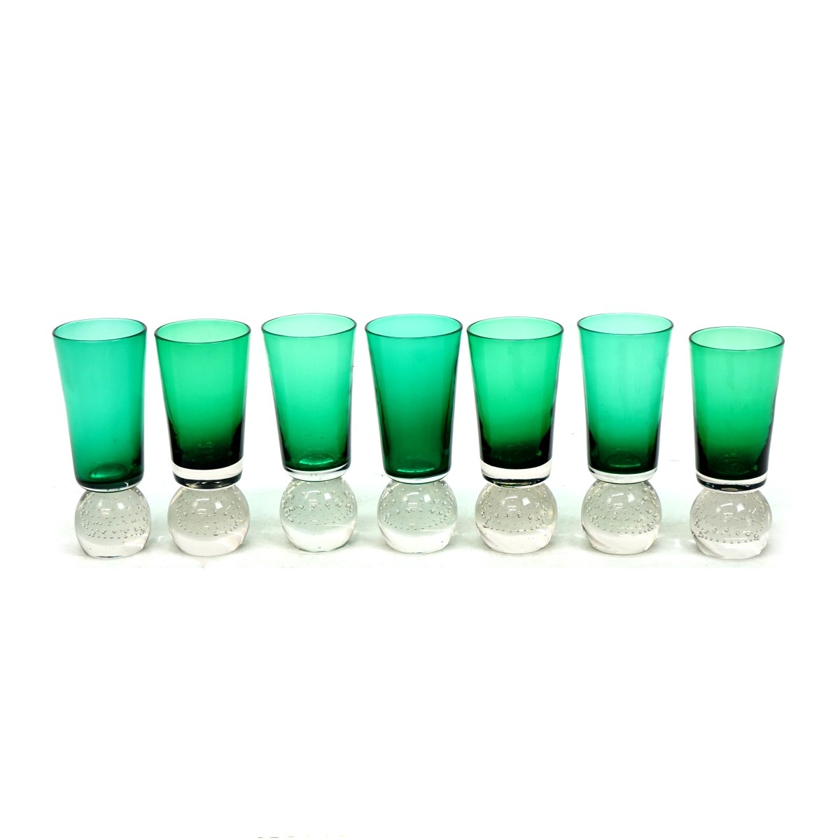 Seven (7) Carl Erickson Paperweight Glasses