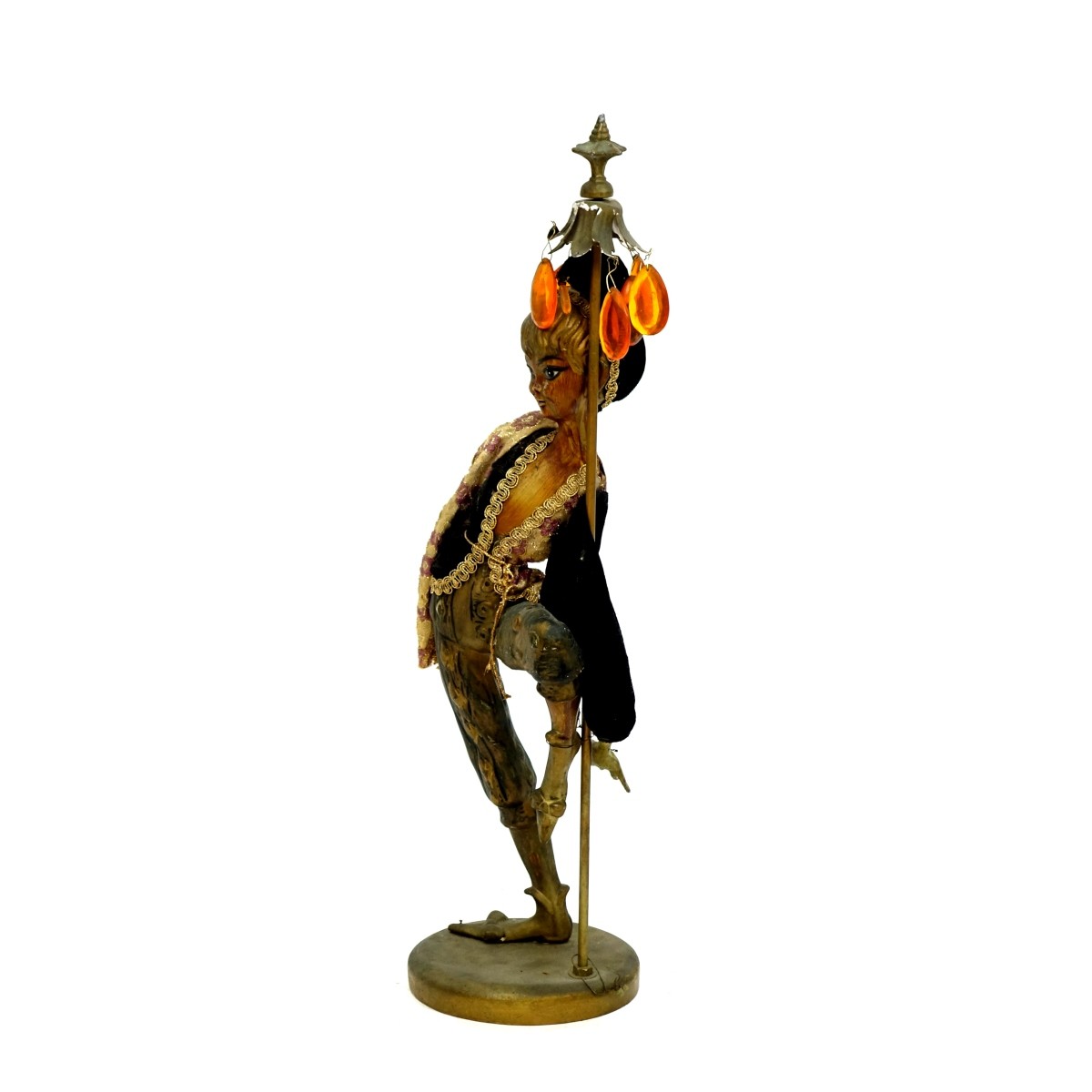 Vintage Wood Carved Fairy Figure