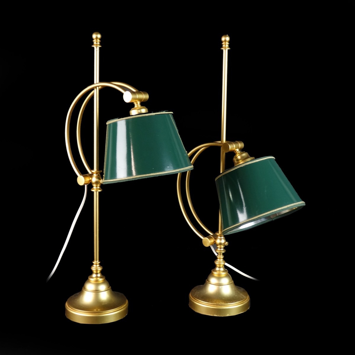 Pair of 20th C. Student Lamps