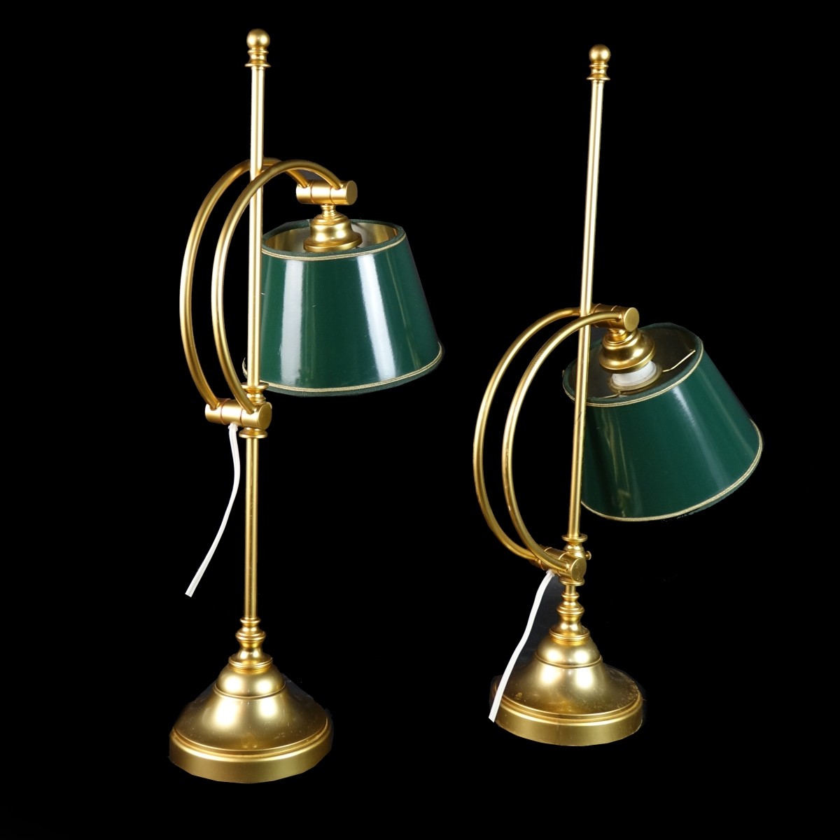 Pair of 20th C. Student Lamps