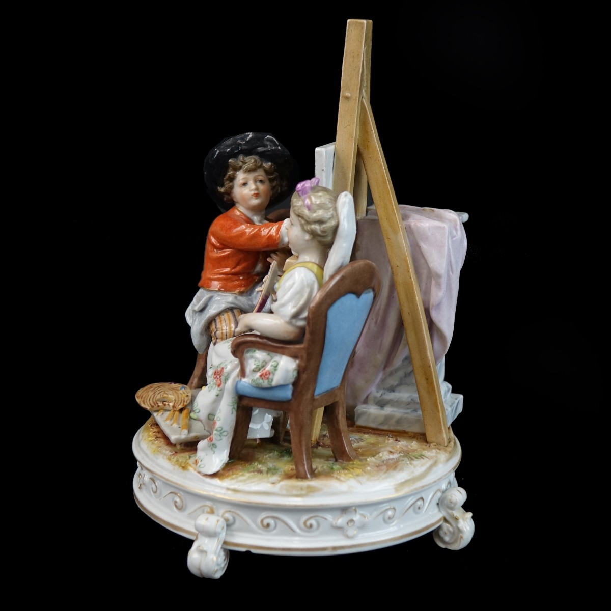 Antique Meissen Style Porcelain Group