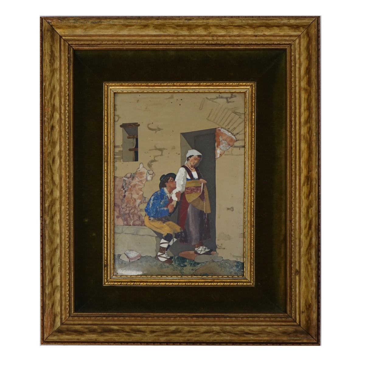 Antique Pietra Dura Plaque