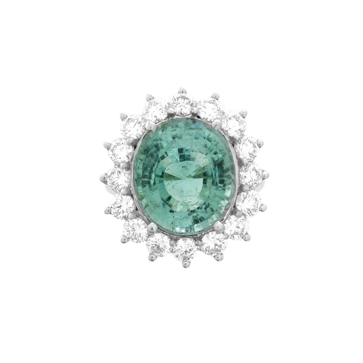 Paraiba Tourmaline and Diamond Ring