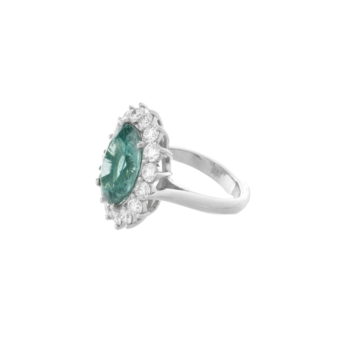 Paraiba Tourmaline and Diamond Ring