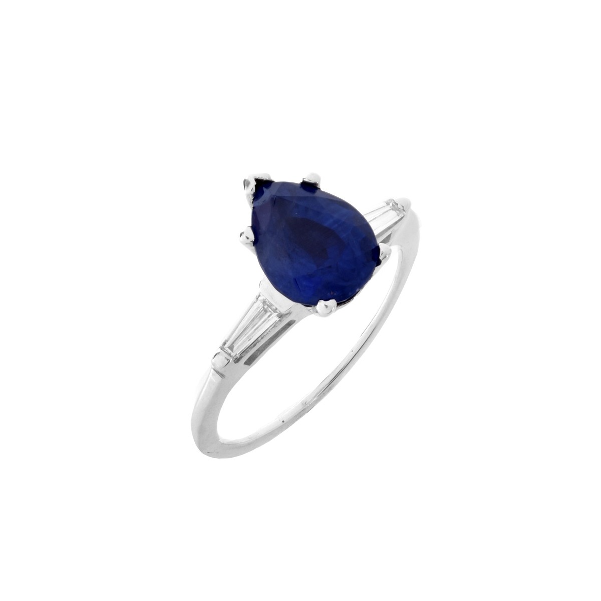 Sapphire, Diamond and 18K Ring