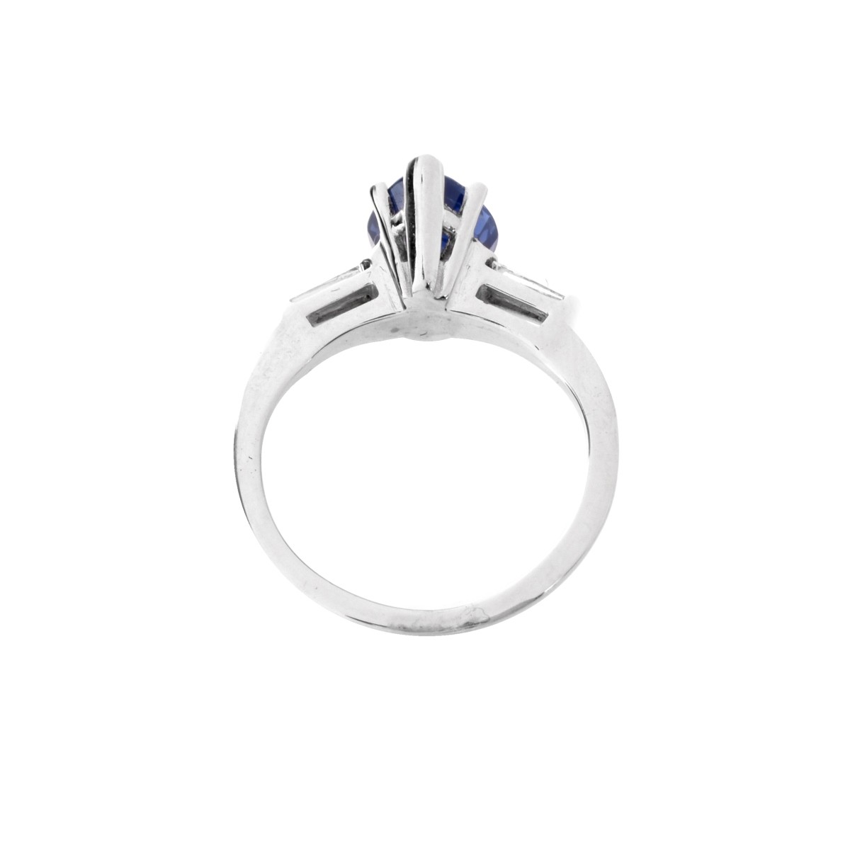 Sapphire, Diamond and 18K Ring