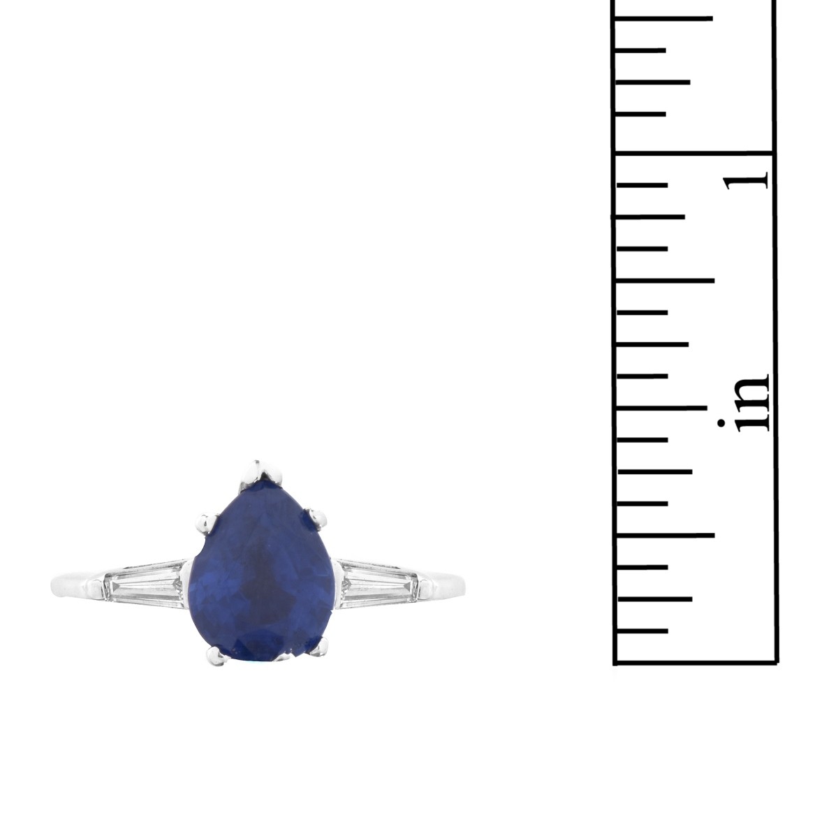 Sapphire, Diamond and 18K Ring