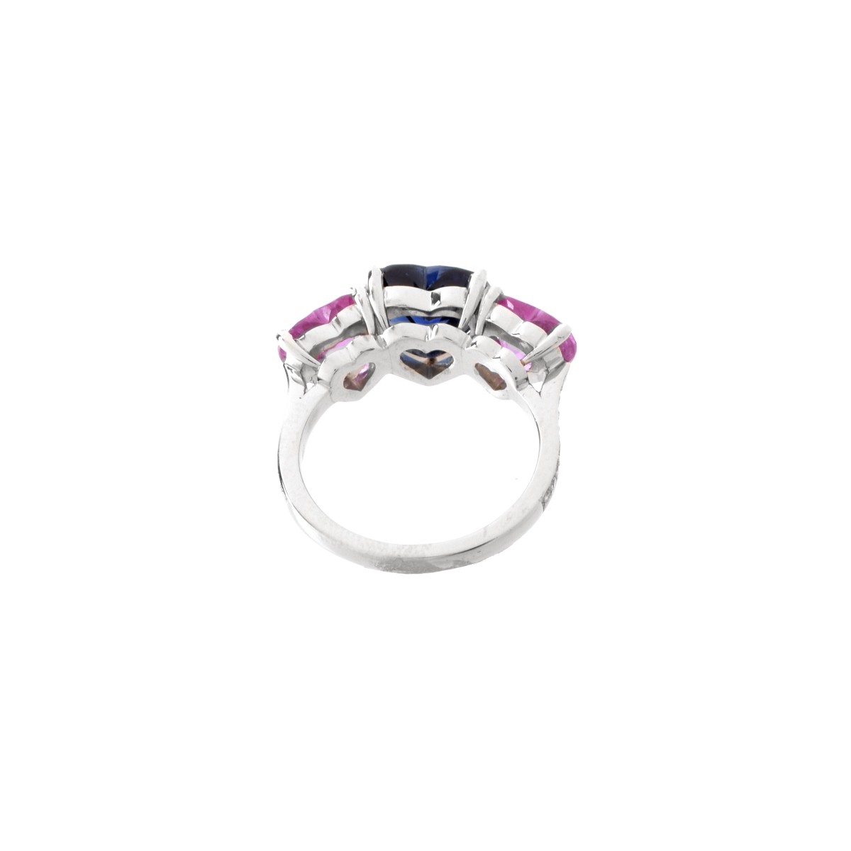 Sapphire and Platinum Ring