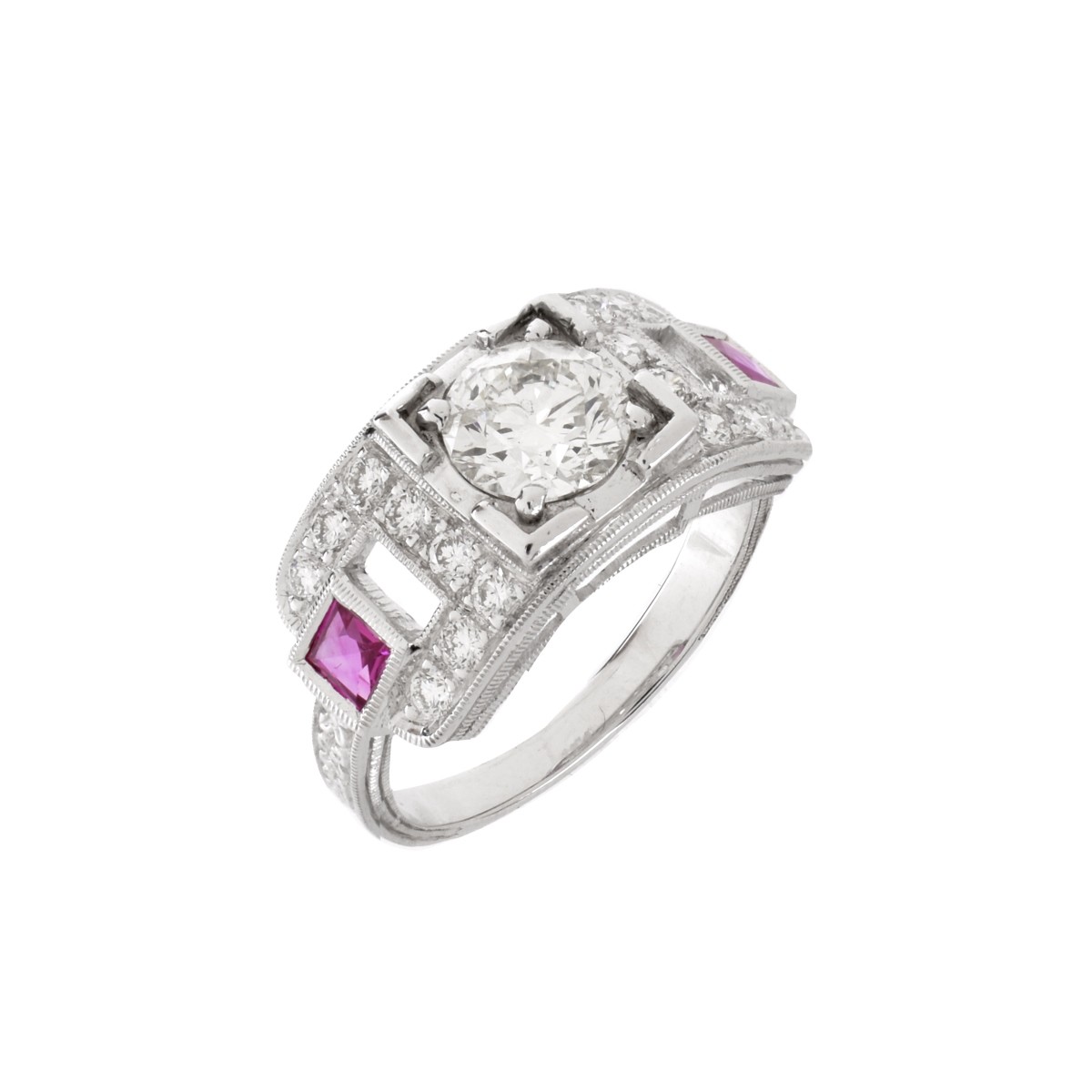 Diamond, Ruby and 18K Ring