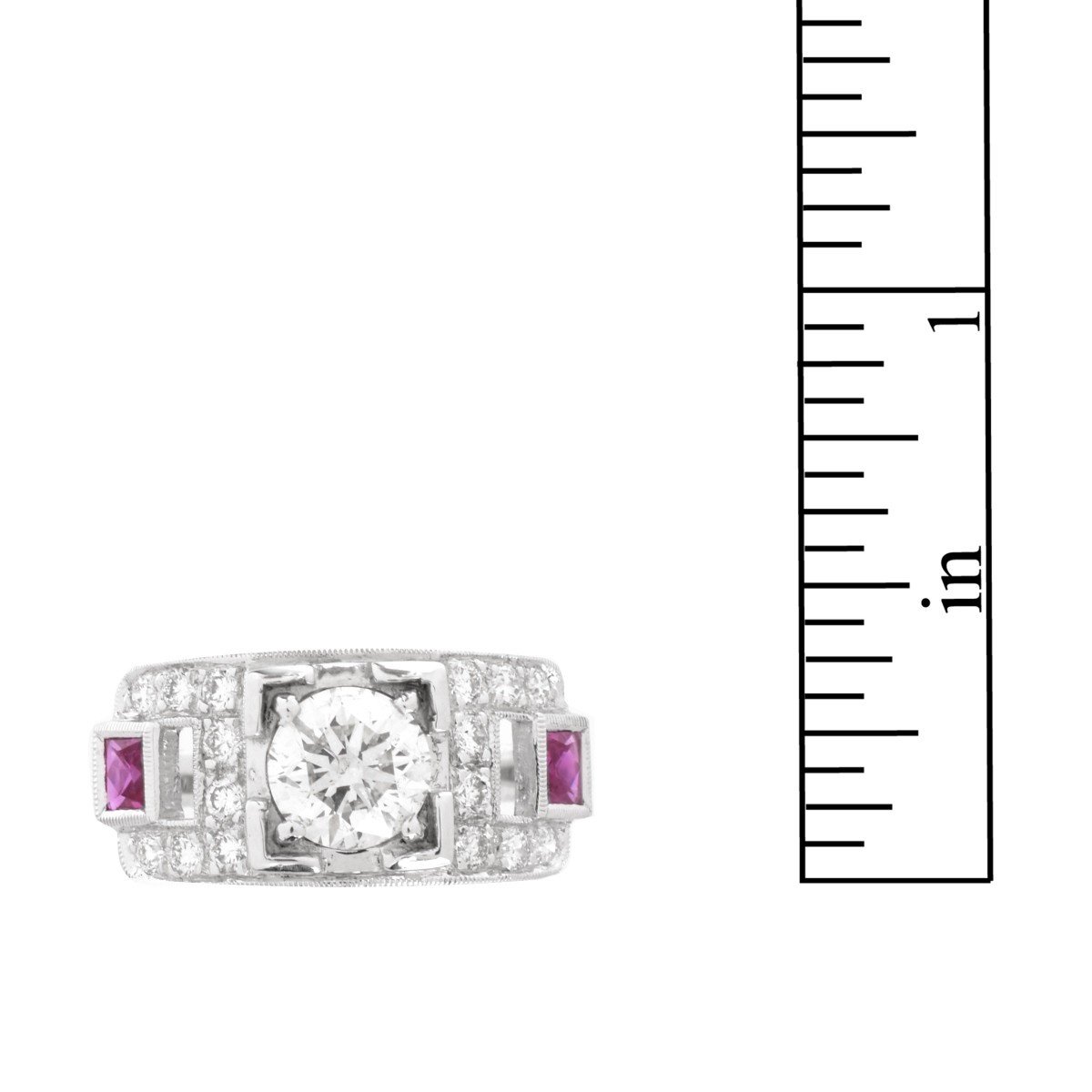 Diamond, Ruby and 18K Ring