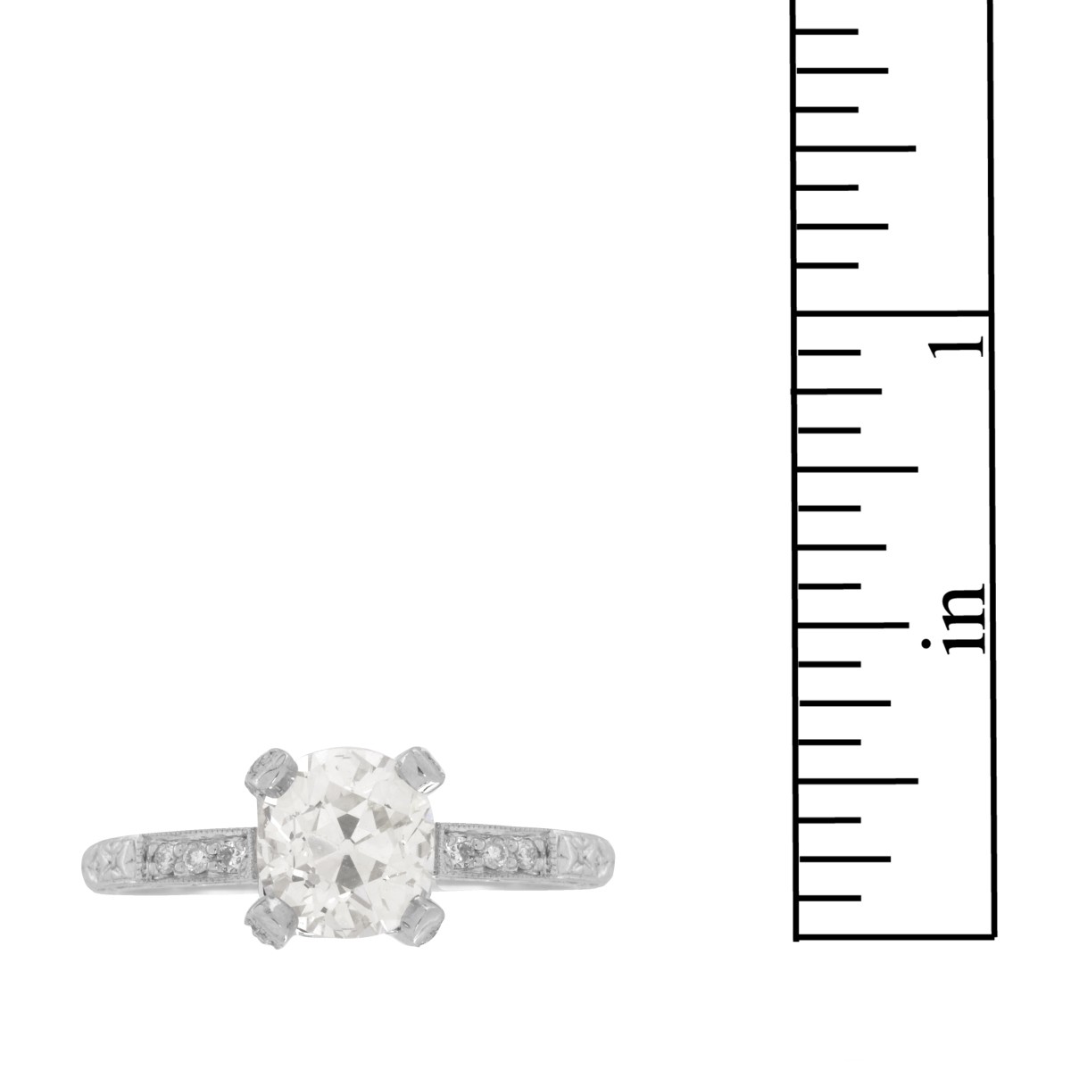 Diamond and Platinum Ring