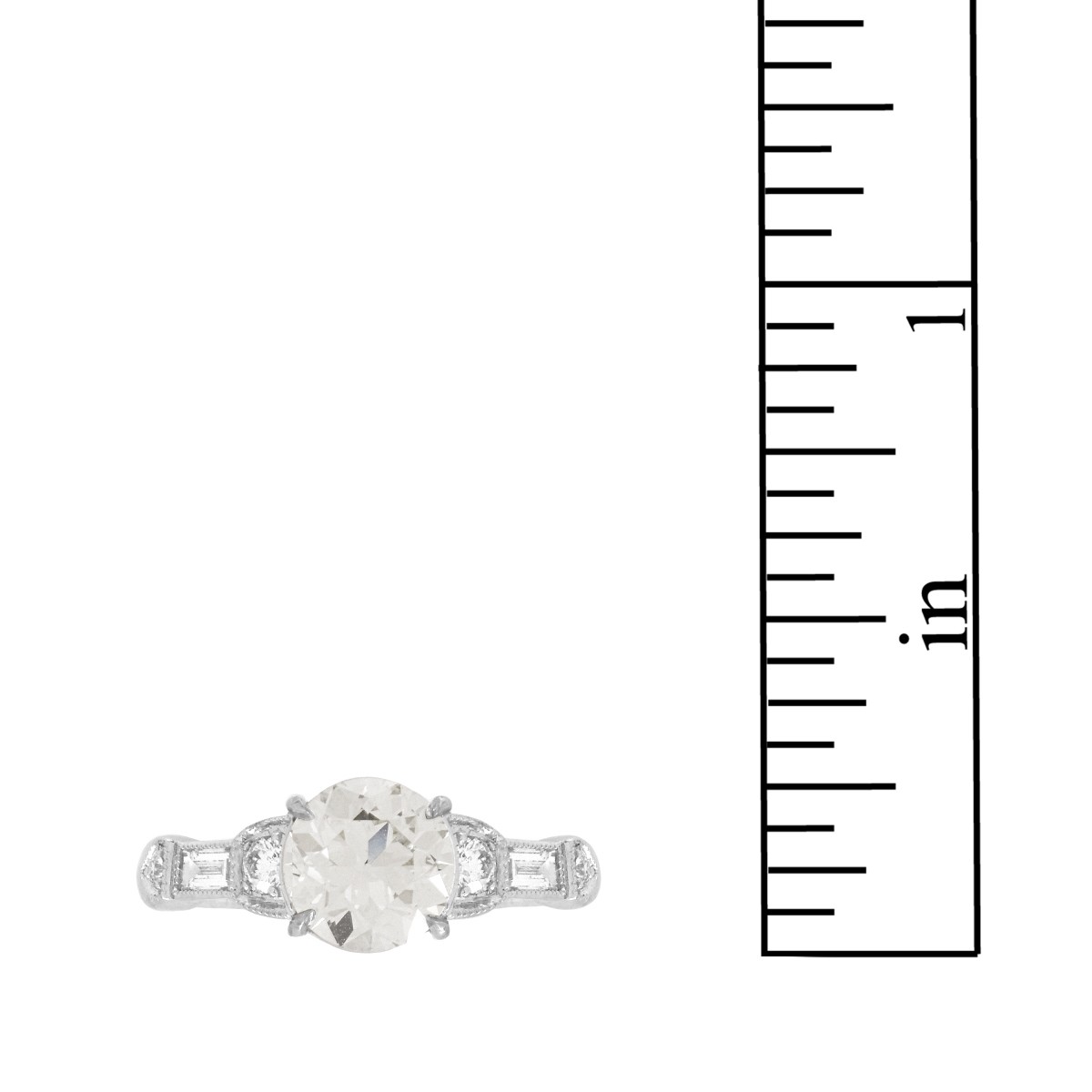 Diamond and Platinum Ring