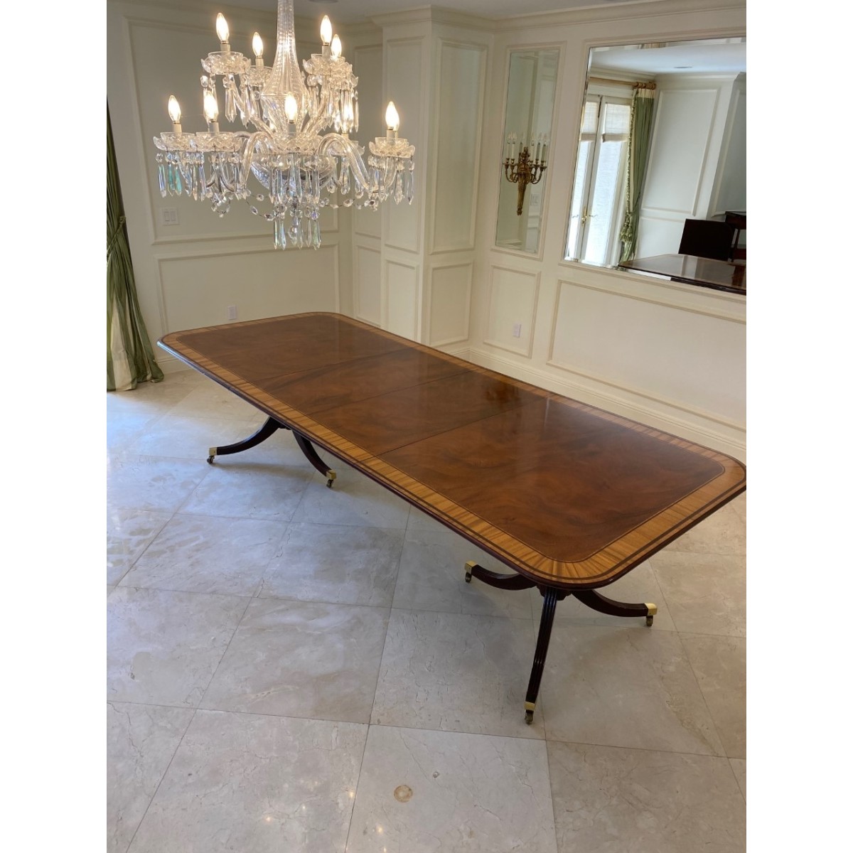 Baker Furniture Double Pedestal Dining Table