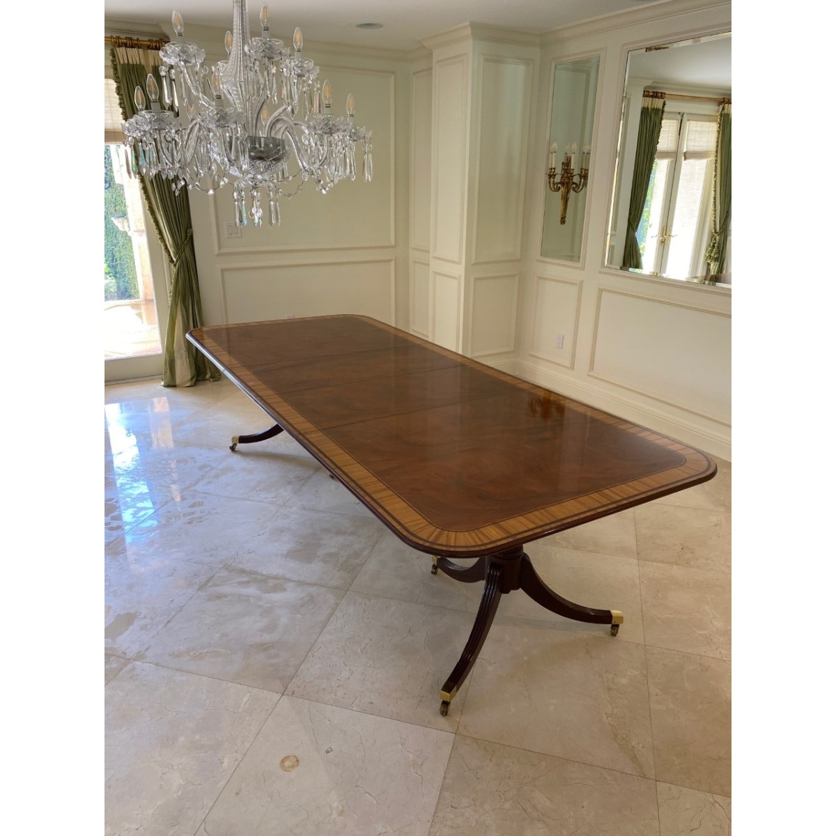 Baker Furniture Double Pedestal Dining Table