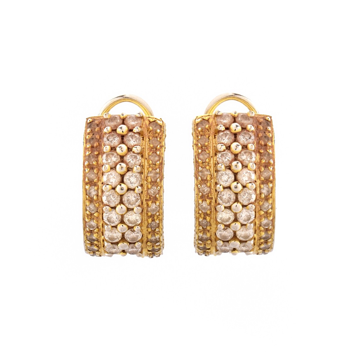 Diamond and 18K Earrings