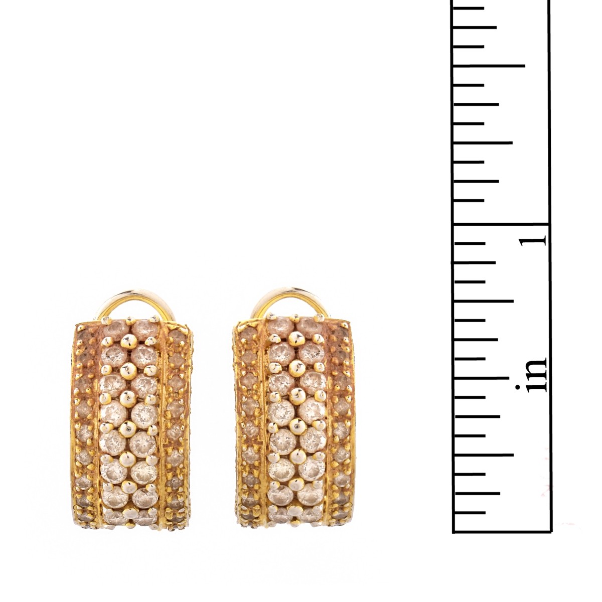 Diamond and 18K Earrings