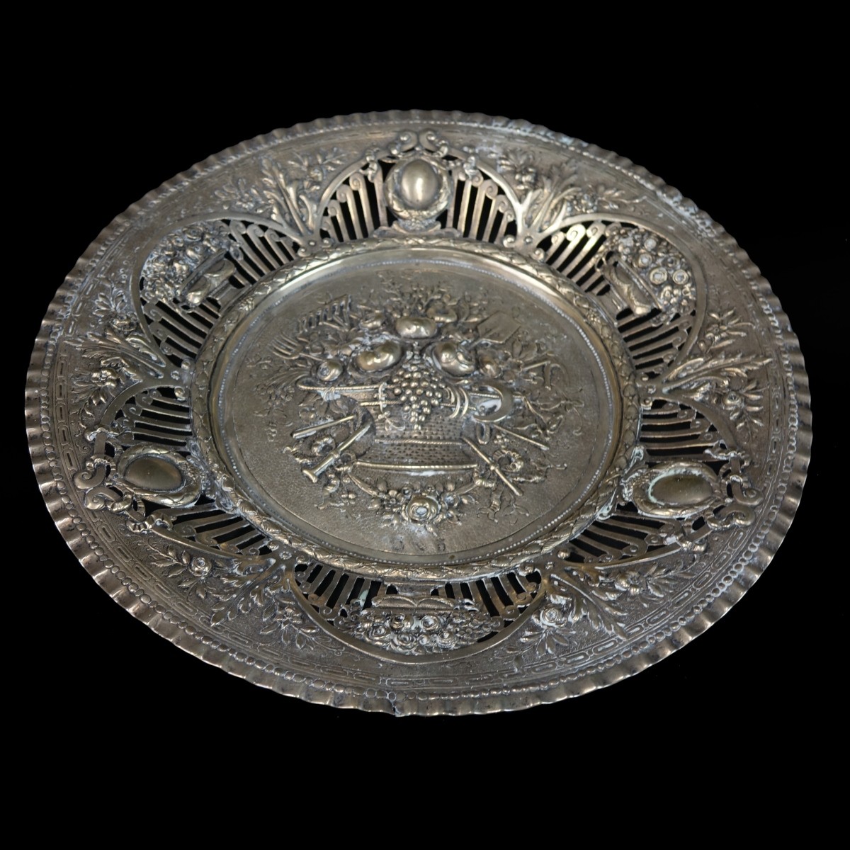 Antique German Silver Charger