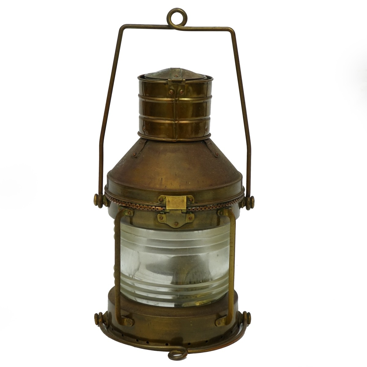 Vintage Anchor Brass Ship's Lantern