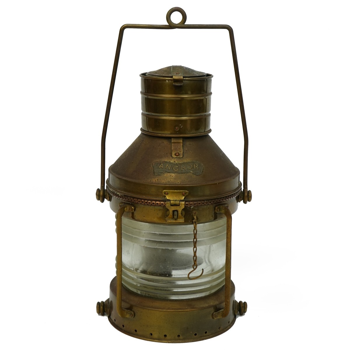 Vintage Anchor Brass Ship's Lantern