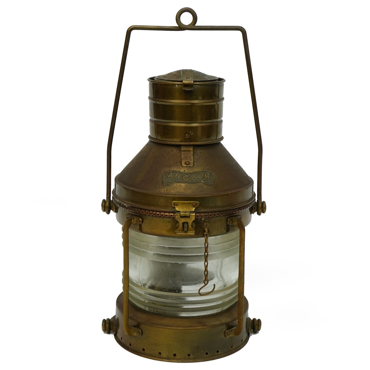 Vintage Anchor Brass Ship's Lantern