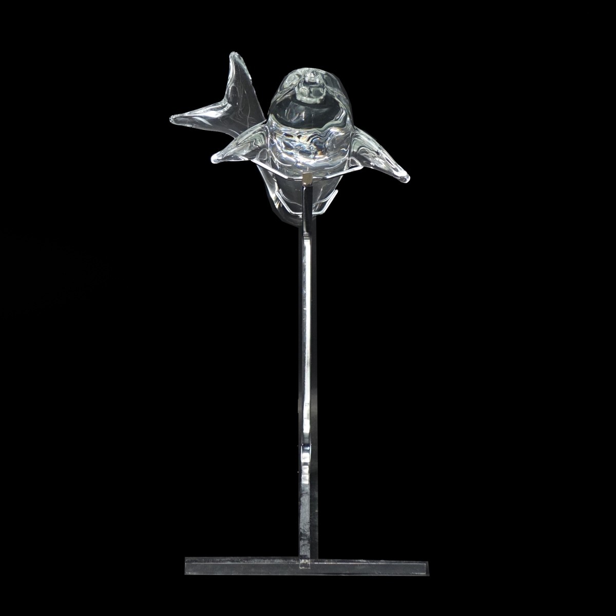 Daum Crystal Dolphin Figure