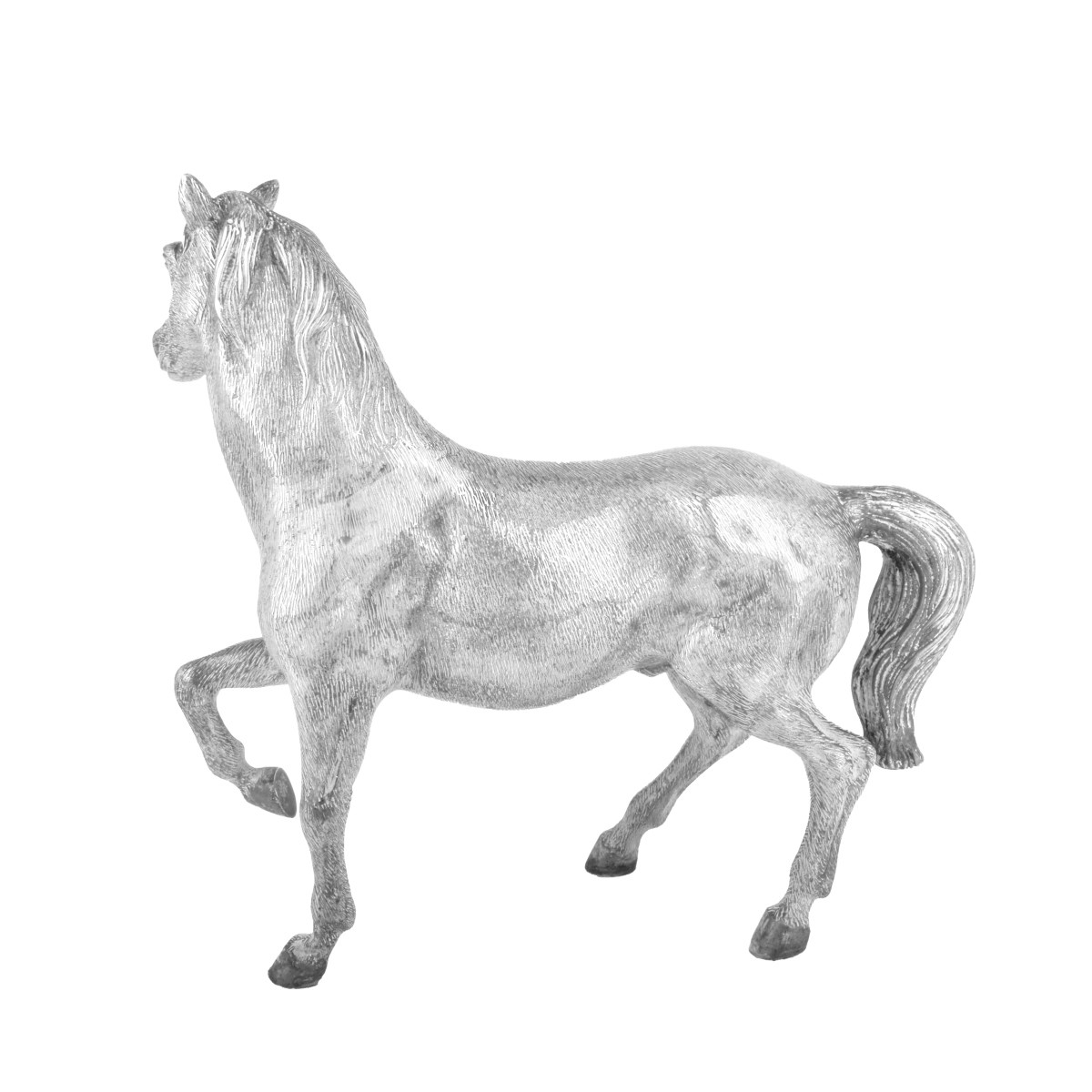 Vintage Silvered Bronze Galloping Horse