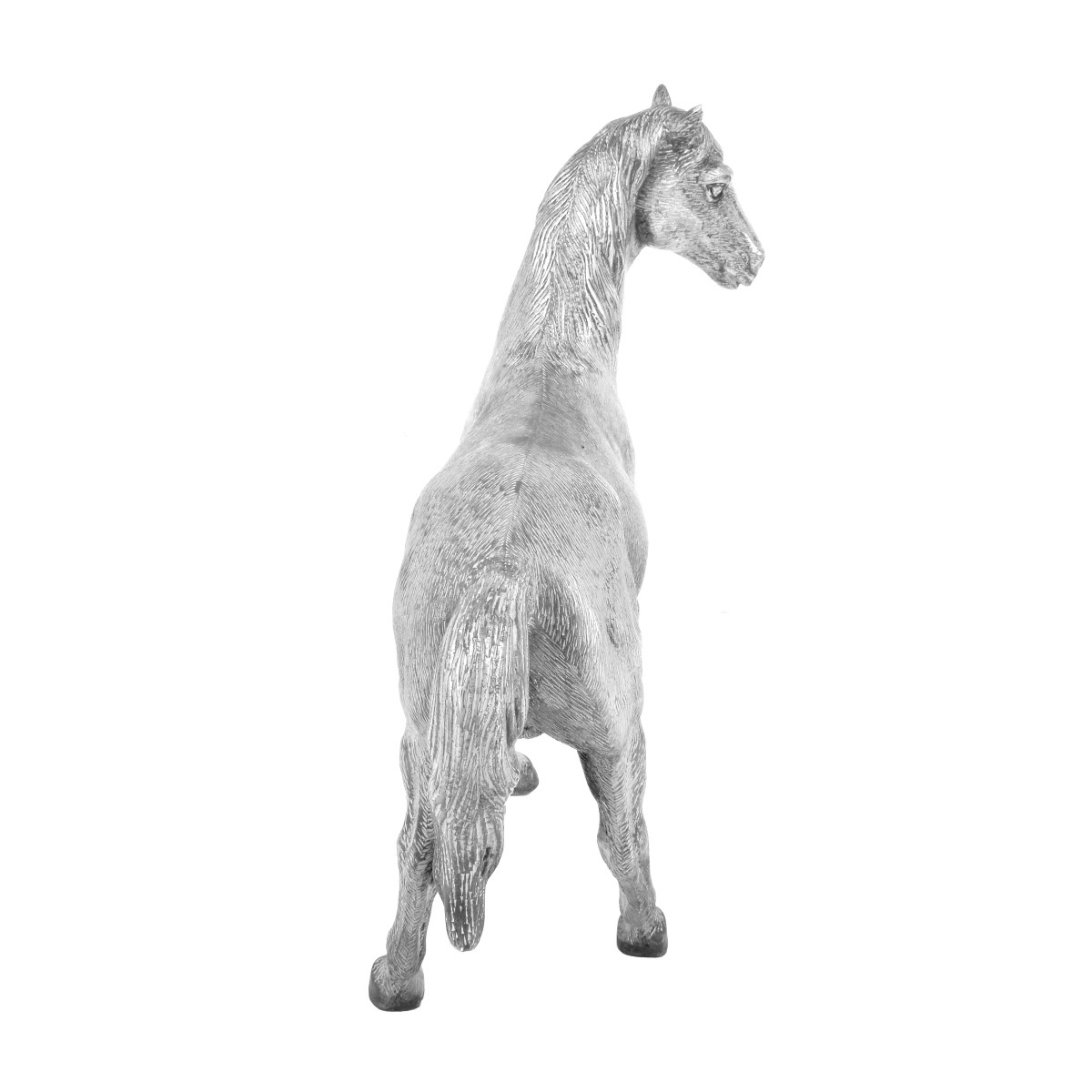 Vintage Silvered Bronze Galloping Horse