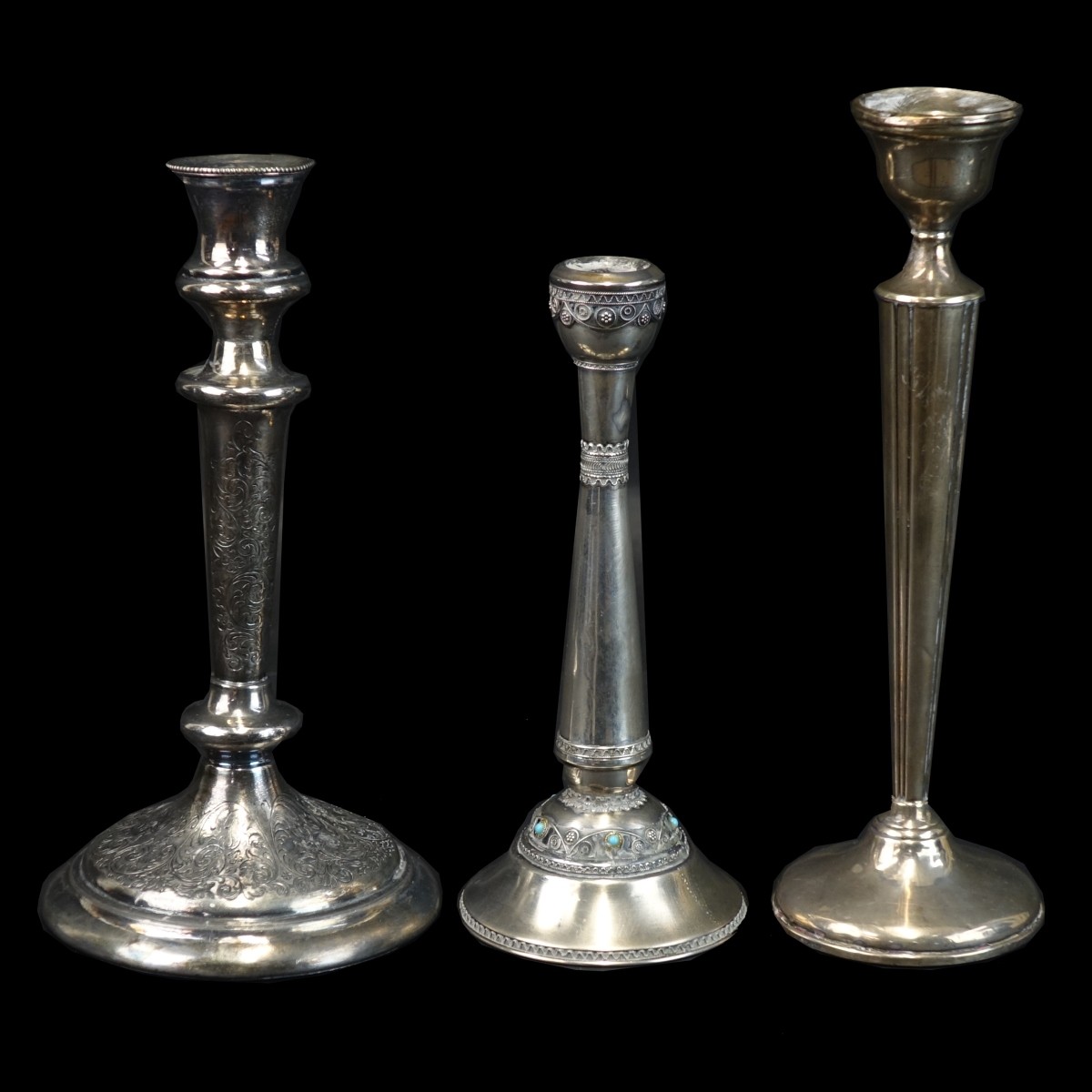 (3) Assorted Candlesticks